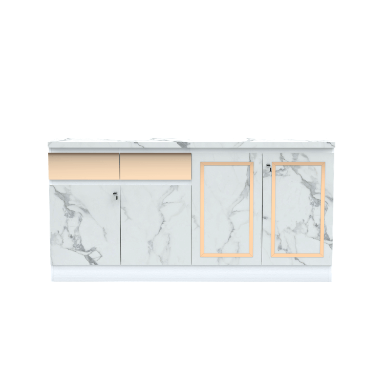 ตู้เตี้ย WISDOM DESIGN FURNITURE รุ่น GCS-161 160 ซม. สีขาว/ซอฟท์มาร์เบิ้ล